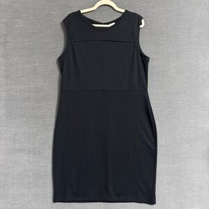 Merona Dress XXL Black Sheath Stretch Plus Career Office Work Classic LBD Party